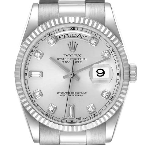 white golf diamond presidential rolex|rolex day date white gold.